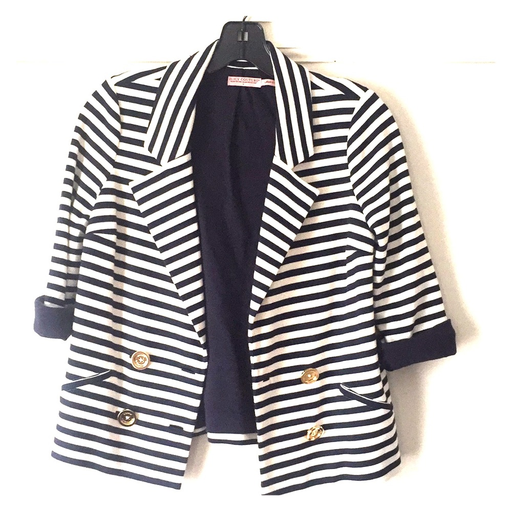 BLACK FRIDAY SALE Juicy Couture, stripe blazer